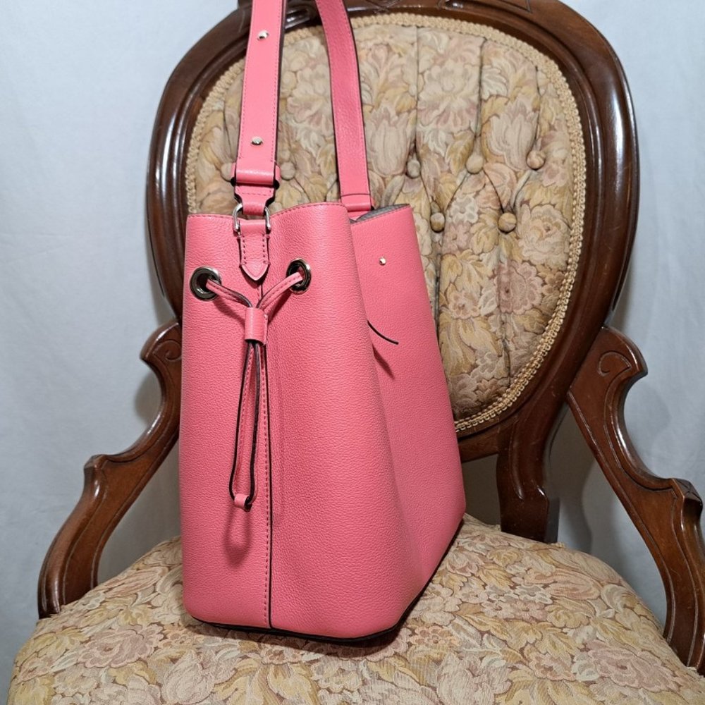 Kate Spade Marti Large Bucket Shoulder Cross Body Pink bag purse NWT - Picture 6 of 10